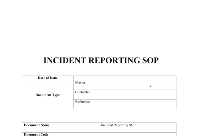 write sops, process maps, and business operation manuals